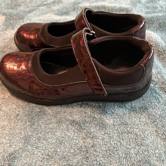 Drew Women's Rose Mary Janes- Brown Croc